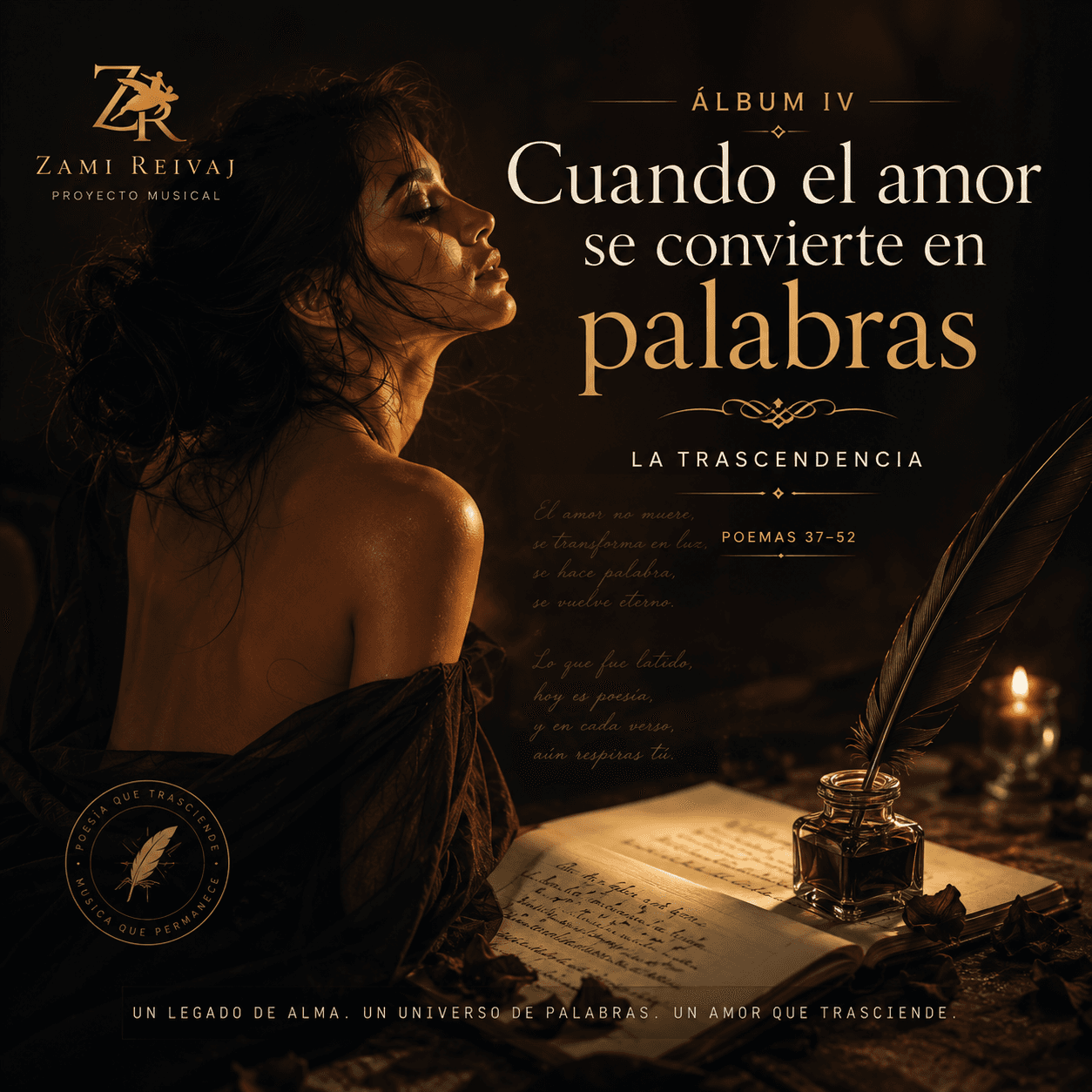 Portada del álbum Cuando el amor se convierte en palabras de Zami Reivaj